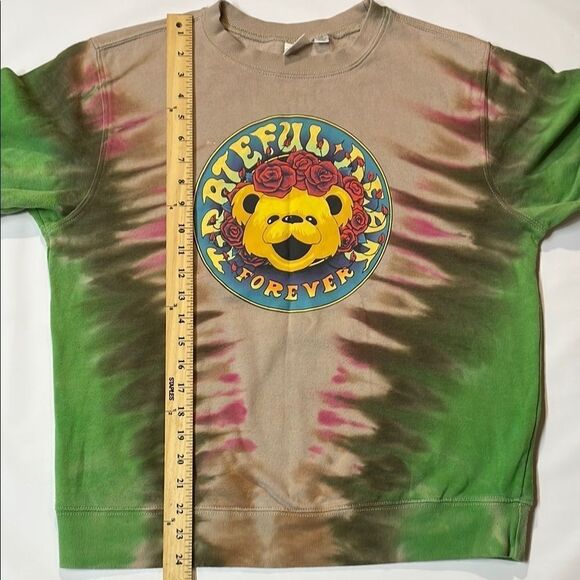 Liquid Blue Grateful Dead Tie-Dye Bear Sweatshirt Medium - Picture 5 of 6